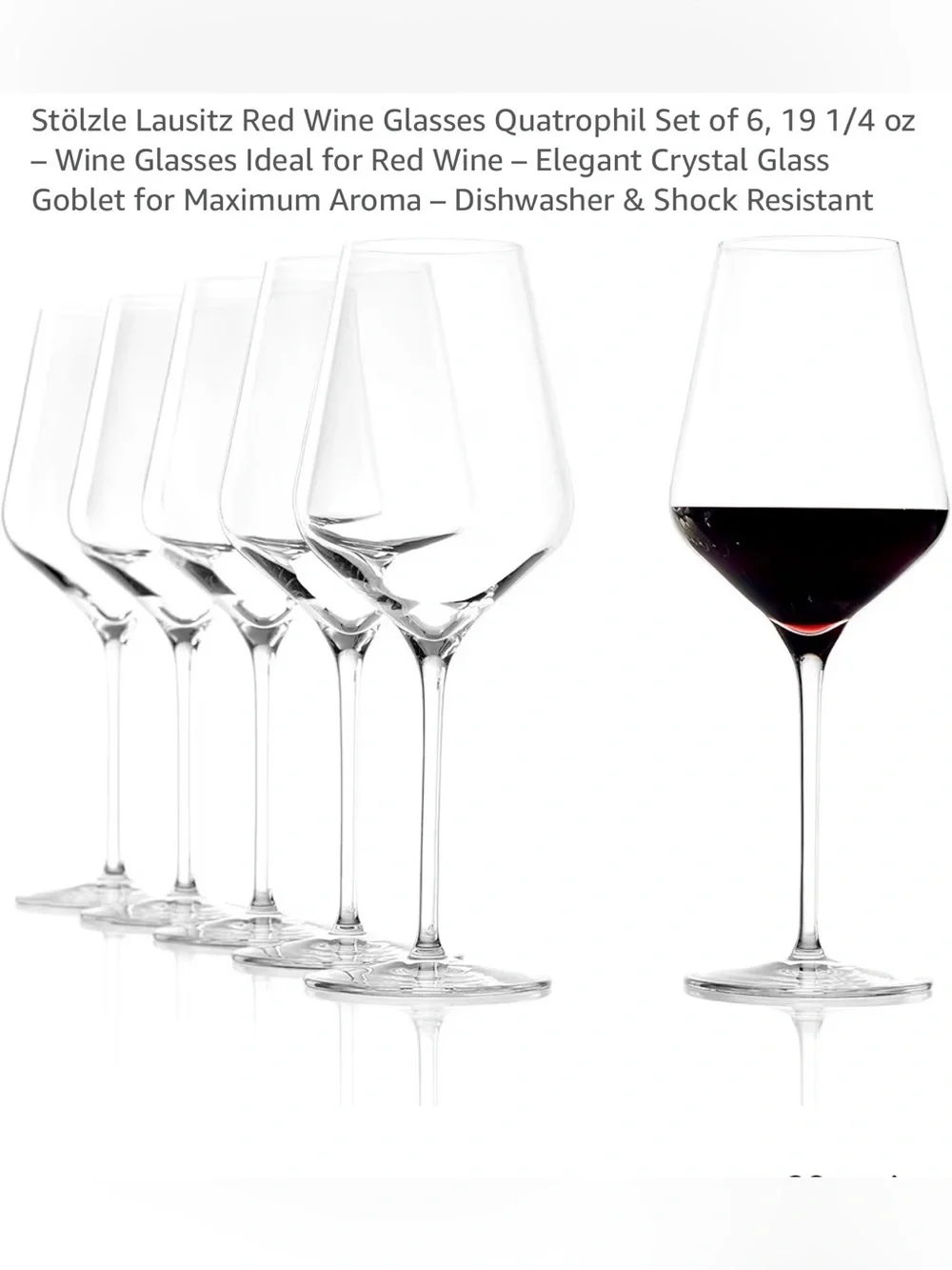 Stolzle Lausitz Revolution Red Wine Glasses - Set of 6, Clear